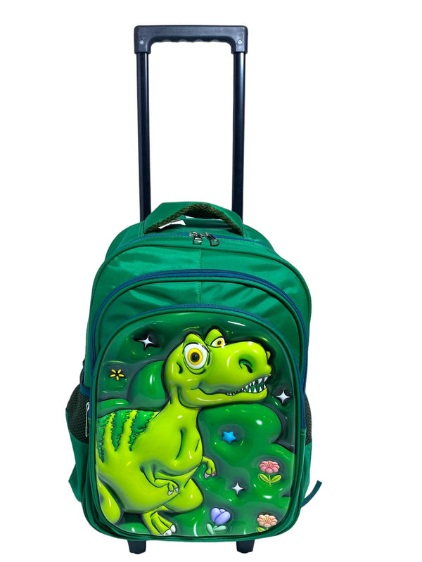 16 Inch Dino Trolly Bag For grade 1 Till Grade 4 Boys