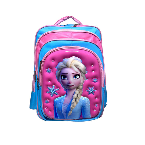 19 Inch 3D Elsa School bag For  Grade 2 Till Grade 7 Girls