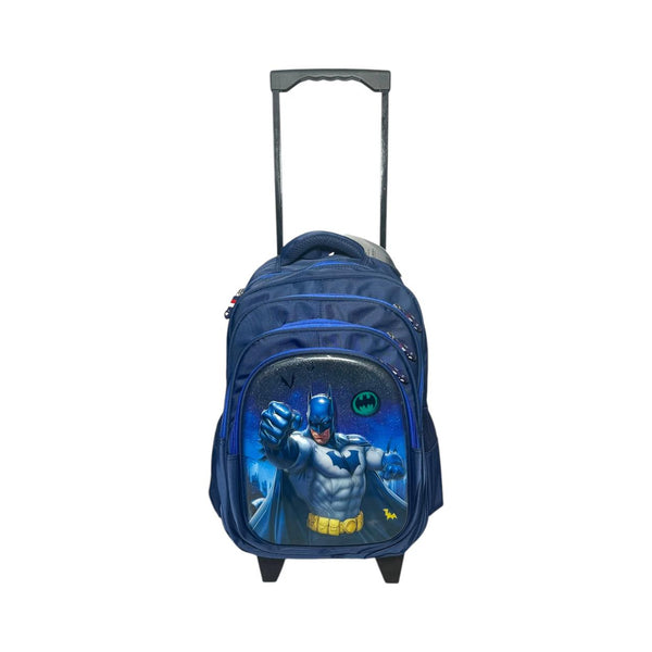 19 Inch 3D Batman School Trolley Bag For Grade 1 Till Grade 6 Boys