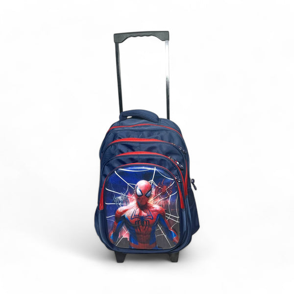 16 Inch 3D Spiderman School Trolly Bag For Grade KG Till Grade 2 Boys