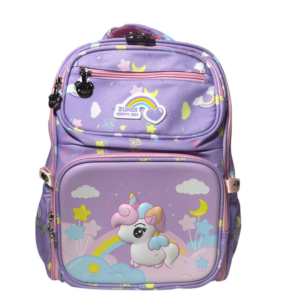 18 Inch Unicorn School Bag  By ZUNDI For Grade 1 Till Grade 3 Girls