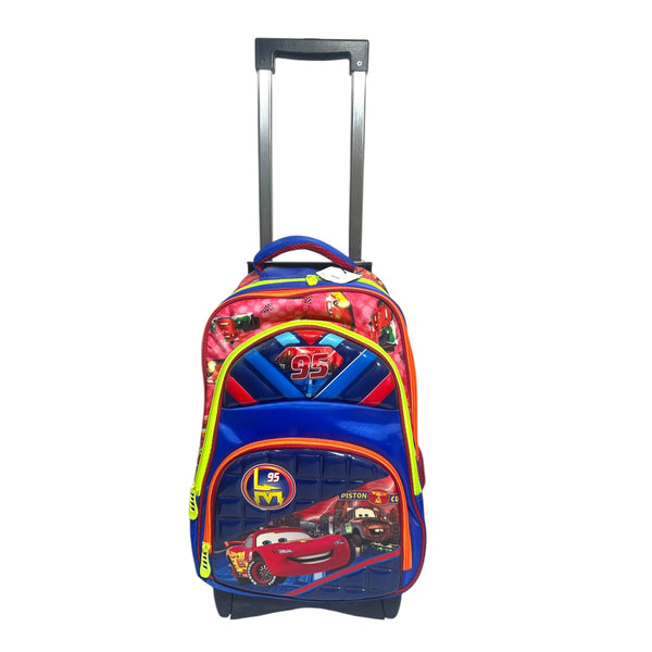 19 Inch Mcqueen School Trolly Bag For Grade 3 Till Grade 8 Boys