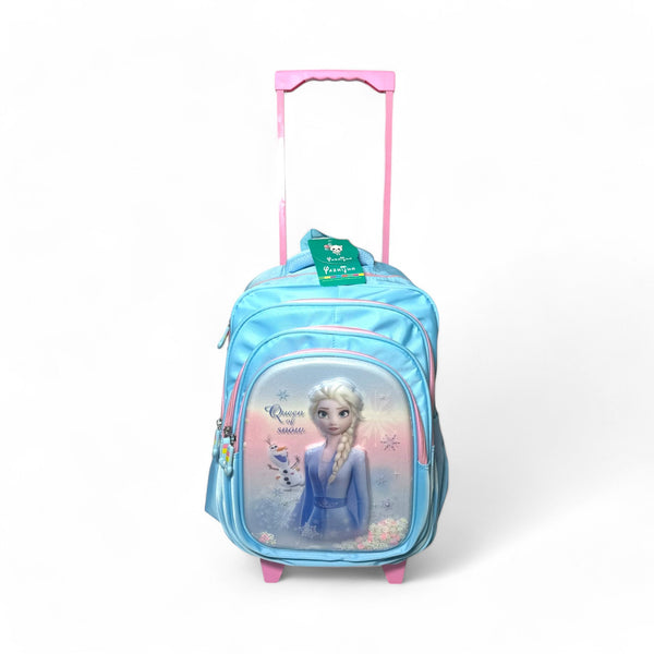 16 Inch 3D Frozen School Trolley Bag For Grade KG Till Grade 2 Girls