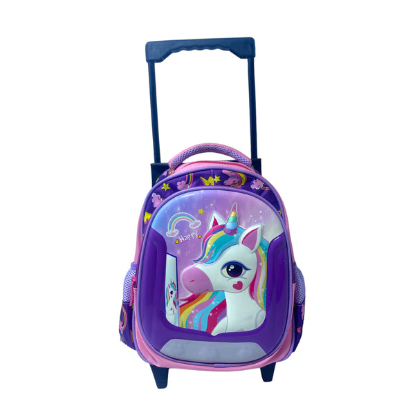 Unicorn 12 Inch Trolly Bag For Play Group Girls