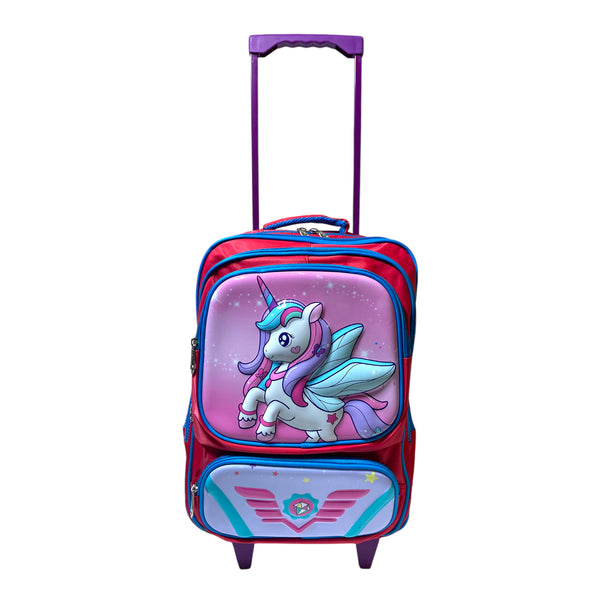 Dakanee 19 Inch Unicorn School Trolly Bag For Grade 2 Till Grade 9 Girls