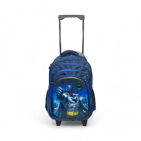 16 Inch 3D Batman School Trolley Bag For Grade KG Till Grade 2 Boys