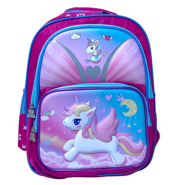 17 Inch Unicorn School Bag For Grade 1  Till Grade 3 Girls