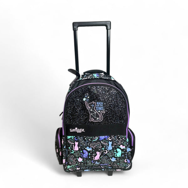 Smiggle 20 Inch Cat Trolly School Bag Original for Grade 1 Till Grade 5 Girls