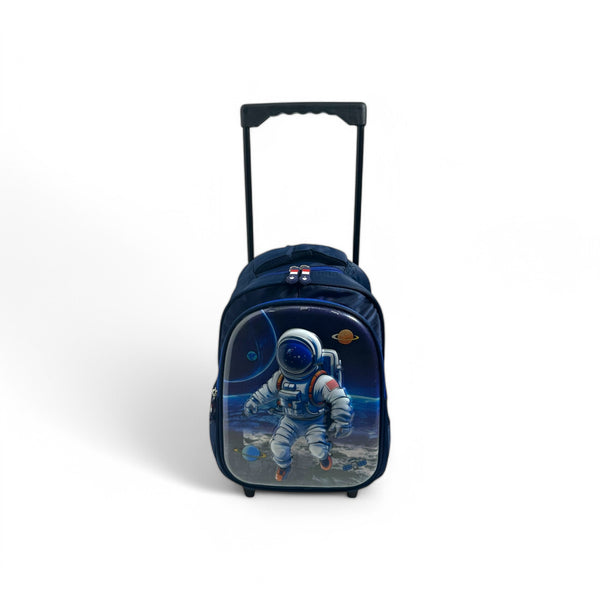 13 Inch 3D Space School Trolley Bag For Play Group And Nursery