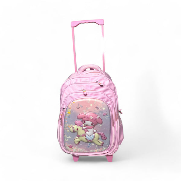 16 Inch 3D Melody School Trolley Bag For Grade KG Till Grade 2 Girls