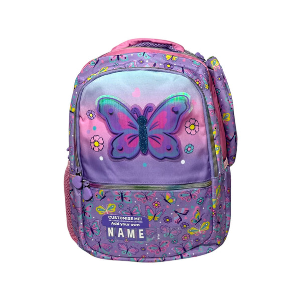 18 Inch Butterfly School Bag By Vest For Grade 1 Till Grade 5 Girls