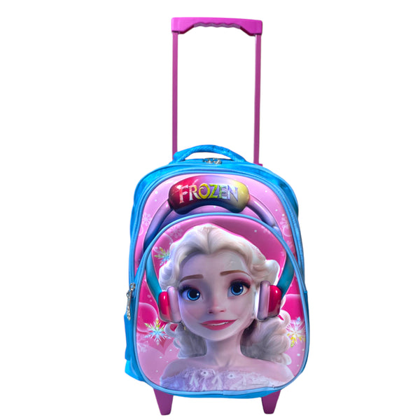 Dakanee 15 Inch Frozen Trolly Bag For Nursery Till Grade 2 Girls