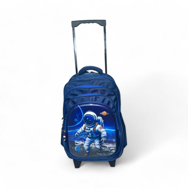 16 Inch 3D Space School Trolley Bag For Grade KG Till Grade 2 Boys