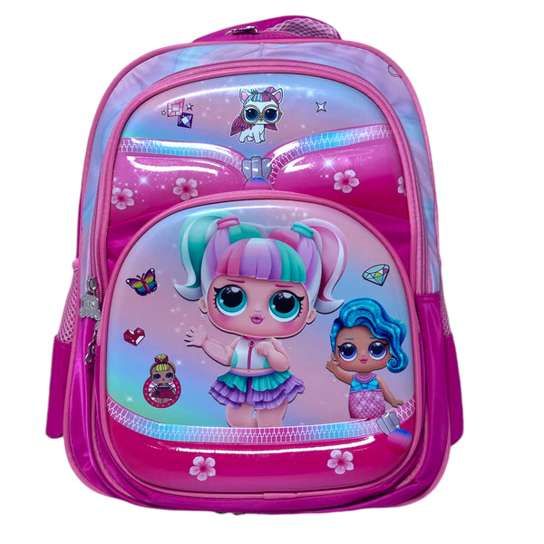 17 Inch L.O.L School Bag For Grade 1 Till Grade 3 Girls