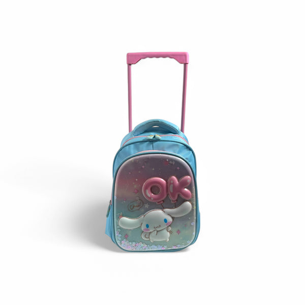 13 Inch 3D Cinnamoroll School Trolley Bag For Play Group And Nursery