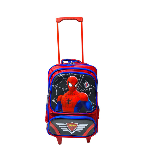 Dakanee 18 Inch Spiderman School Trolly Bag For Grade 2 Till Grade 9 Girls