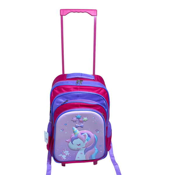 19 Inch unicorn School Trolly Bag For Grade 3 Till Grade 9 Girls