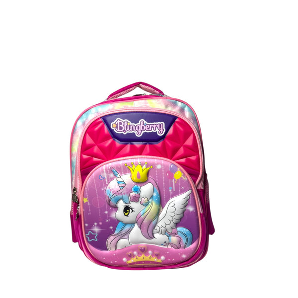 17 Inch Unicorn School Bag for Grade 1 Till Grade 3 Girls