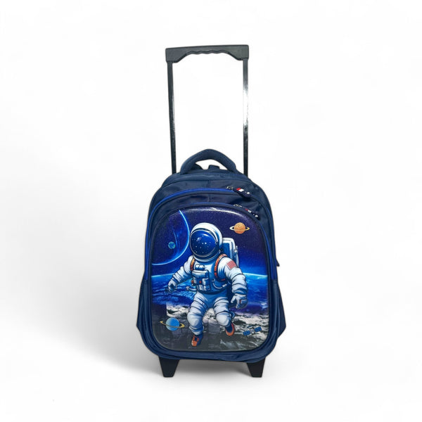 18 Inch 3D Space School Trolley Bag For Grade 1 Till Grade 6 Boys