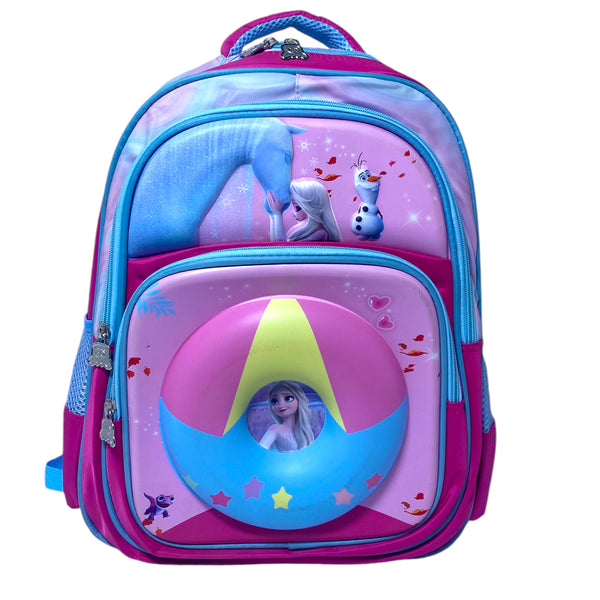 17 Inch Frozen  School Bag For Grade 1 Till Grade 3 Girls