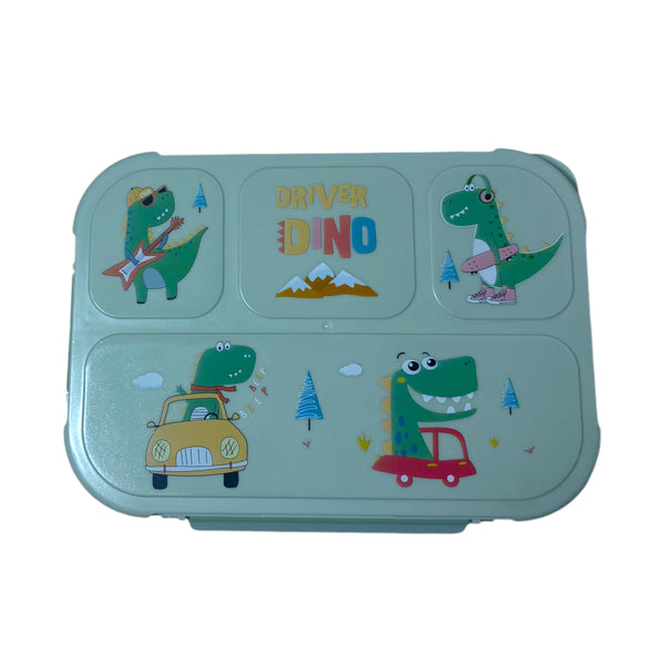 Dino 1100ML 4 Partitions BPA Free Plastic Lunch Box