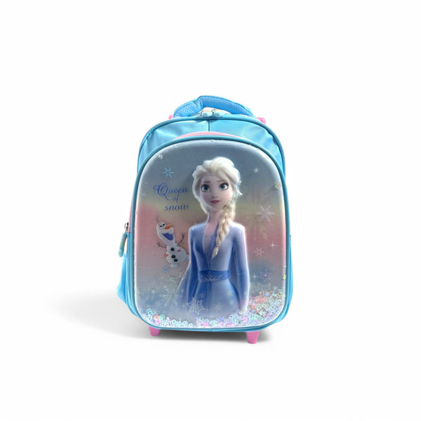 13 Inch 3D Frozen School Trolley Bag For Play Group And Nursery