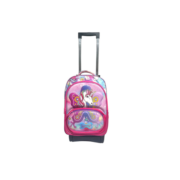 19 Inch Unicorn School Trolly Bag For Grade 3 Till Grade 8 Girls