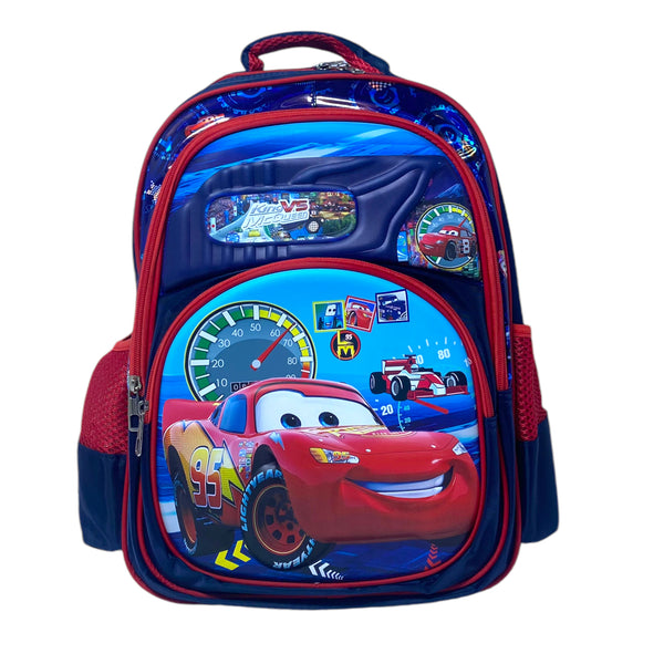 17 Inch 3D Mcqueen School Bag For Grade 1 Till Grade 3 Boys