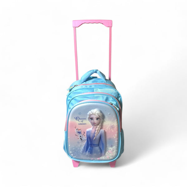 18 Inch 3D Frozen School Trolley Bag For Grade 1 Till Grade 6 Girls