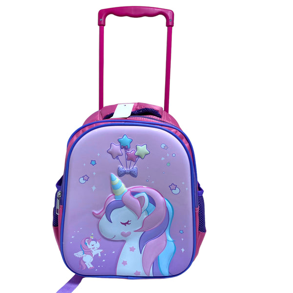 14 Inch unicorn Trolly Bag For Nursery And KG Girls