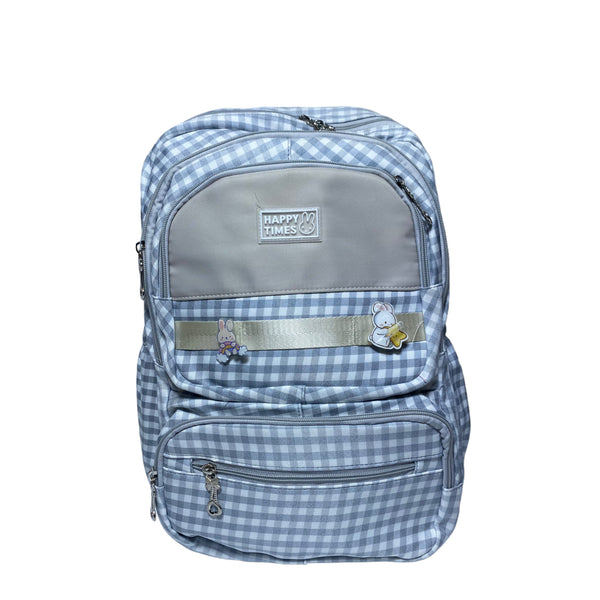 18 Inch Jincaizi Check Print school bag Grade 4 Till Grade 7 Girls