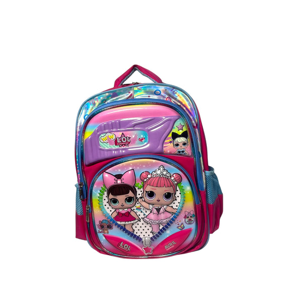 16 Inch 3D L.O.L School Bag For Grade 1 Till Grade 3 Girls