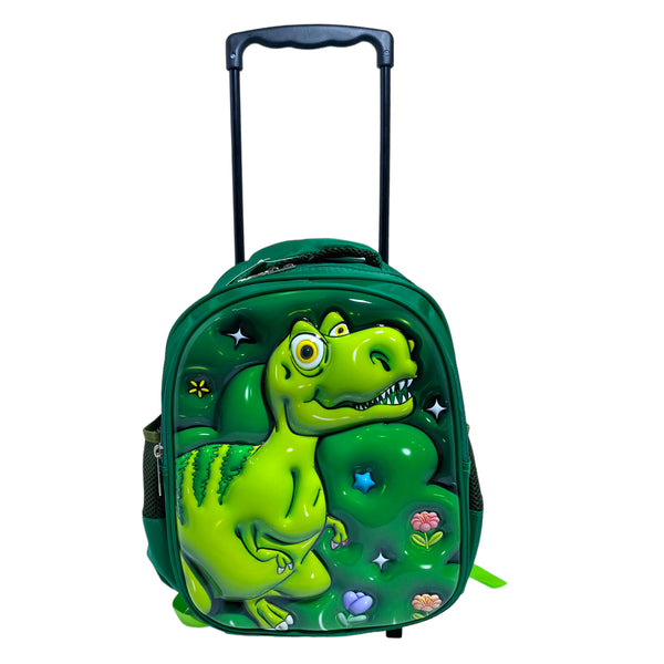 14 Inch Dino Trolly Bag For Grade Nursery Till KG Boys