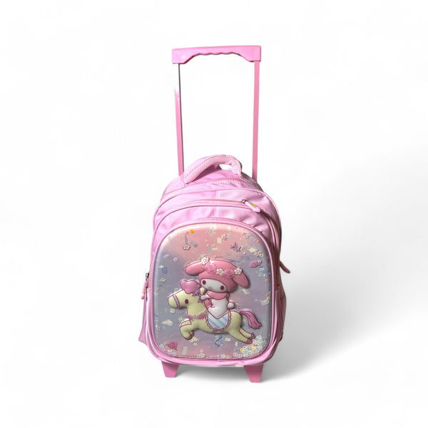 18 Inch 3D Melody School Trolley Bag For Grade 1 Till Grade 6 Girls