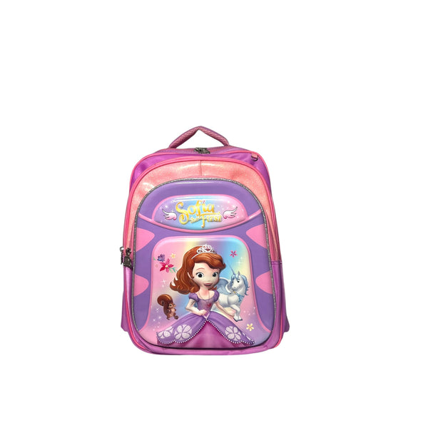 17 Inch 3D Sofia School Bag for Grade 1 Till Grade 3 Girls