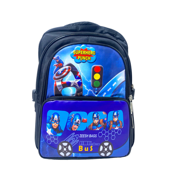 15 Inch Super Hero School Bag For Grade KG Till Grade 2 Boys