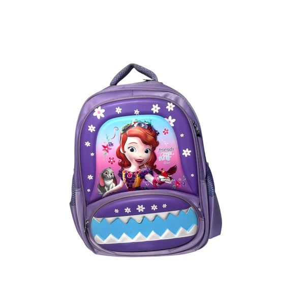 17 Inch 3D Sofia School Bag For Grade 1 Till Grade 3 Girls