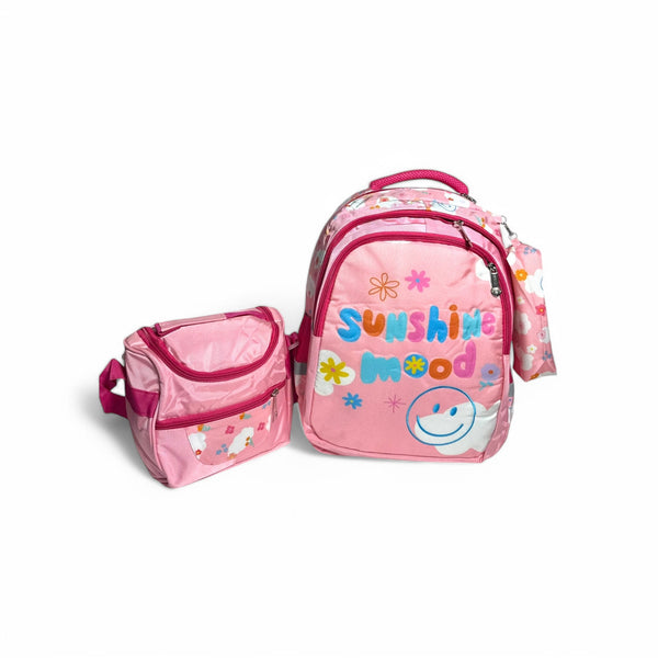 18 Inch Sunshine 3 Piece Set School Bag for Grade 2 Till Grade 7 Girls