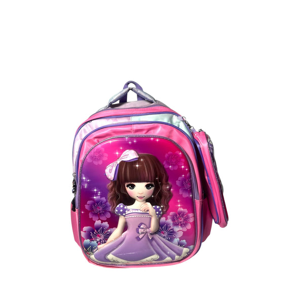 17 Inch 3D Doll School Bag For Grade 1 Till Grade 3 Girls