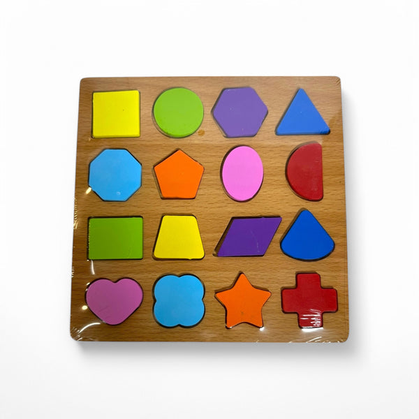 3D Thick Wooden Shapes Puzzle